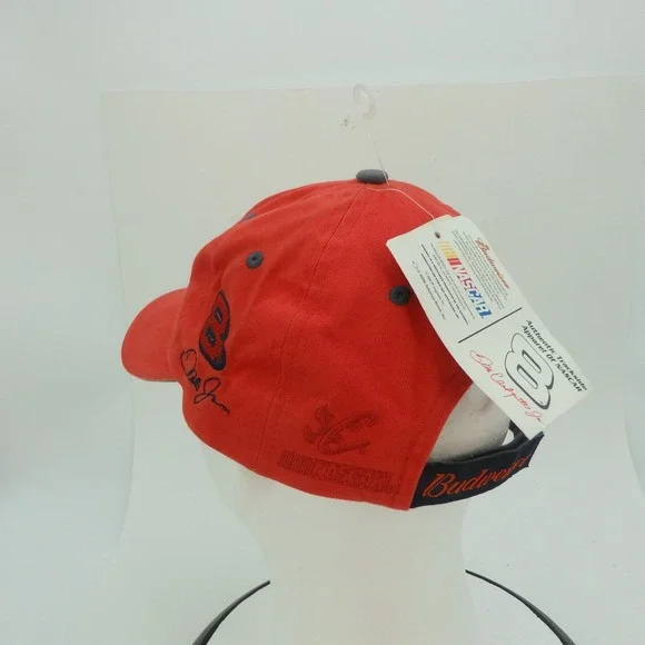 Budweiser Dale Earnhardt Jr 8 NASCAR Racing Red Baseball Cap Hat Men - Picture 4 of 11